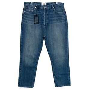 PAIGE Women’s 32 BILLY CROP High Rise Straight Jeans in THE ROXY Button Fly NEW